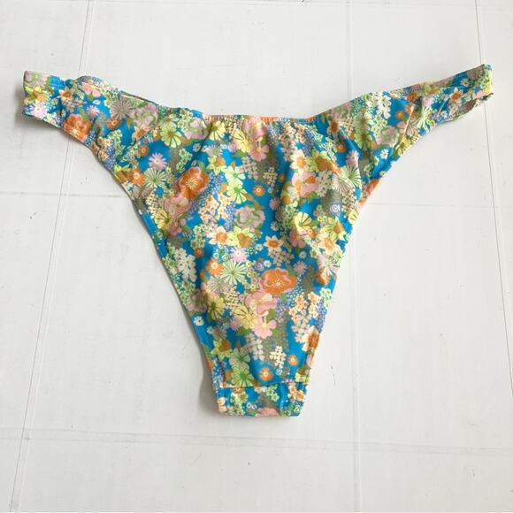 New COLLUSION (ASOS) High Thigh Bikini Bottom Floral Print Women’s SIZE 20 - Picture 4 of 9